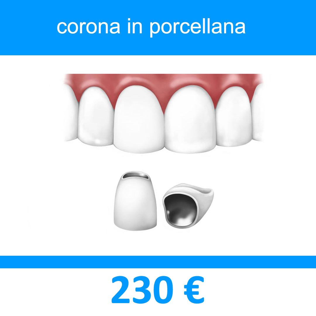 corona (capsula) in porcellana